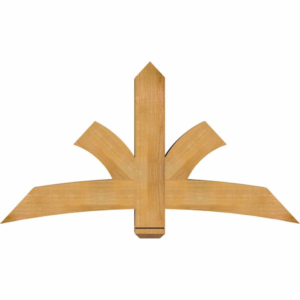Ekena Millwork Davenport Rough Sawn Timber Gable Bracket, Western Red Cedar, 60"W x 32"H x 6"D x 6"F, 13/12 Pitch GBW060X32X0606DAV00RWR - main
